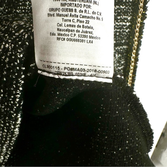 GUESS | Women’s L Large Gray Chain Arm Peplum Top - Picture 6 of 11